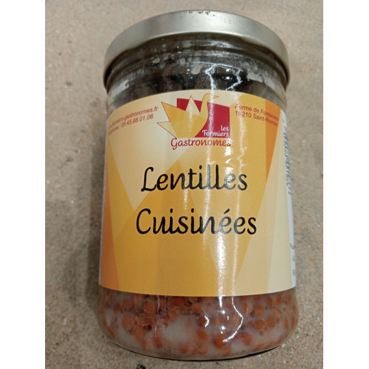 lentilles cuisinées